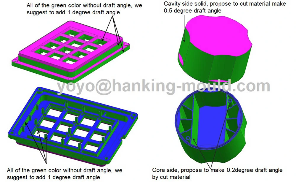 Draft Angle in Plastic Injection Molded Parts